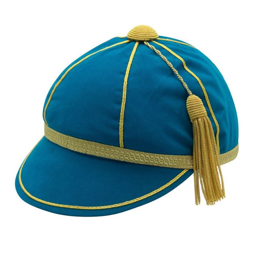 Picture of Honours Cap Pale Blue With Gold Trim