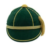 Honours Cap Bottle Green With Gold Trim front view