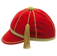 Plain Red Honours Cap with Gold Trim
