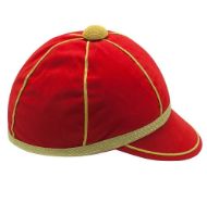 Red Honours Cap with Gold Trim
