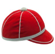 Red Honours Cap with Silver Trim