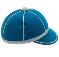 Pale blue honours cap with silver trim