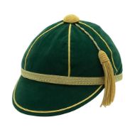 Bottle Green Cap with Gold Trim
